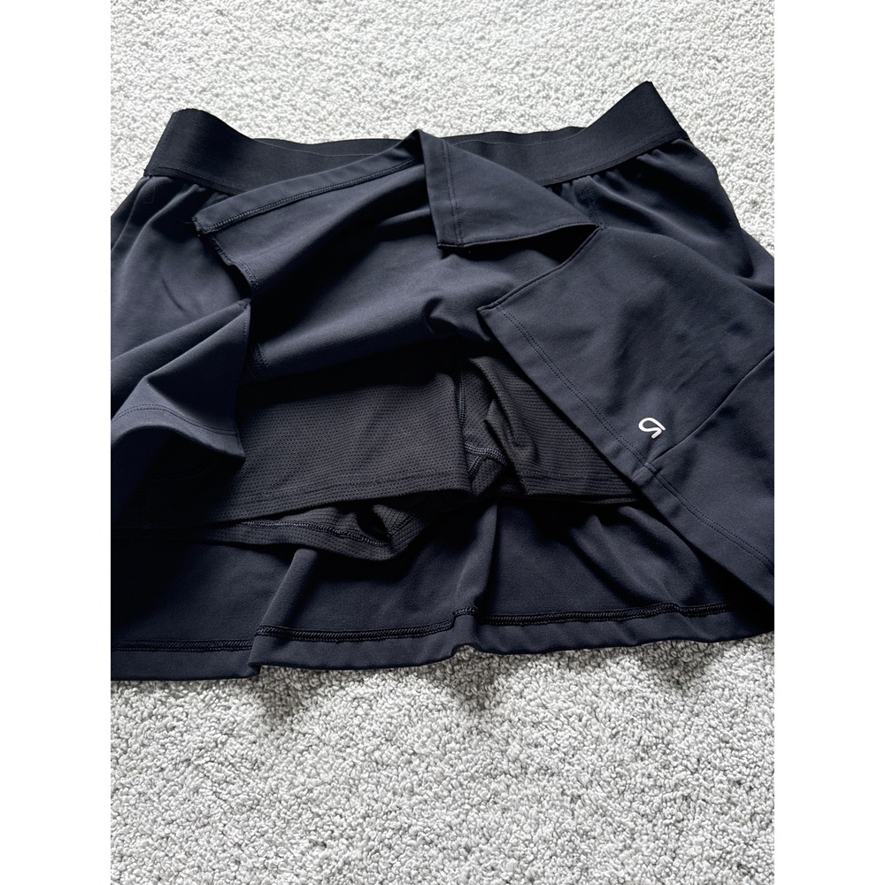 GapFit Eclipse Womens Black Active Skort Mesh Lining Slits Size Medium Regular - Picture 3 of 5